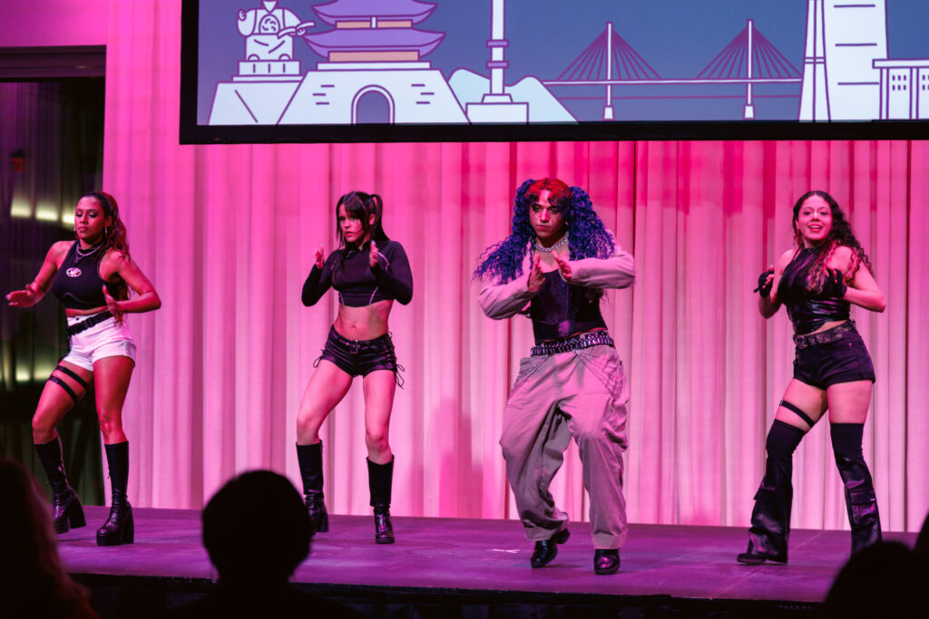 Students dancing at the Korean Arirang Festival