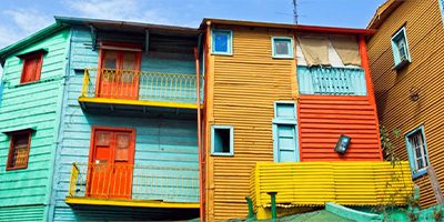 Colorful houses in Argentina