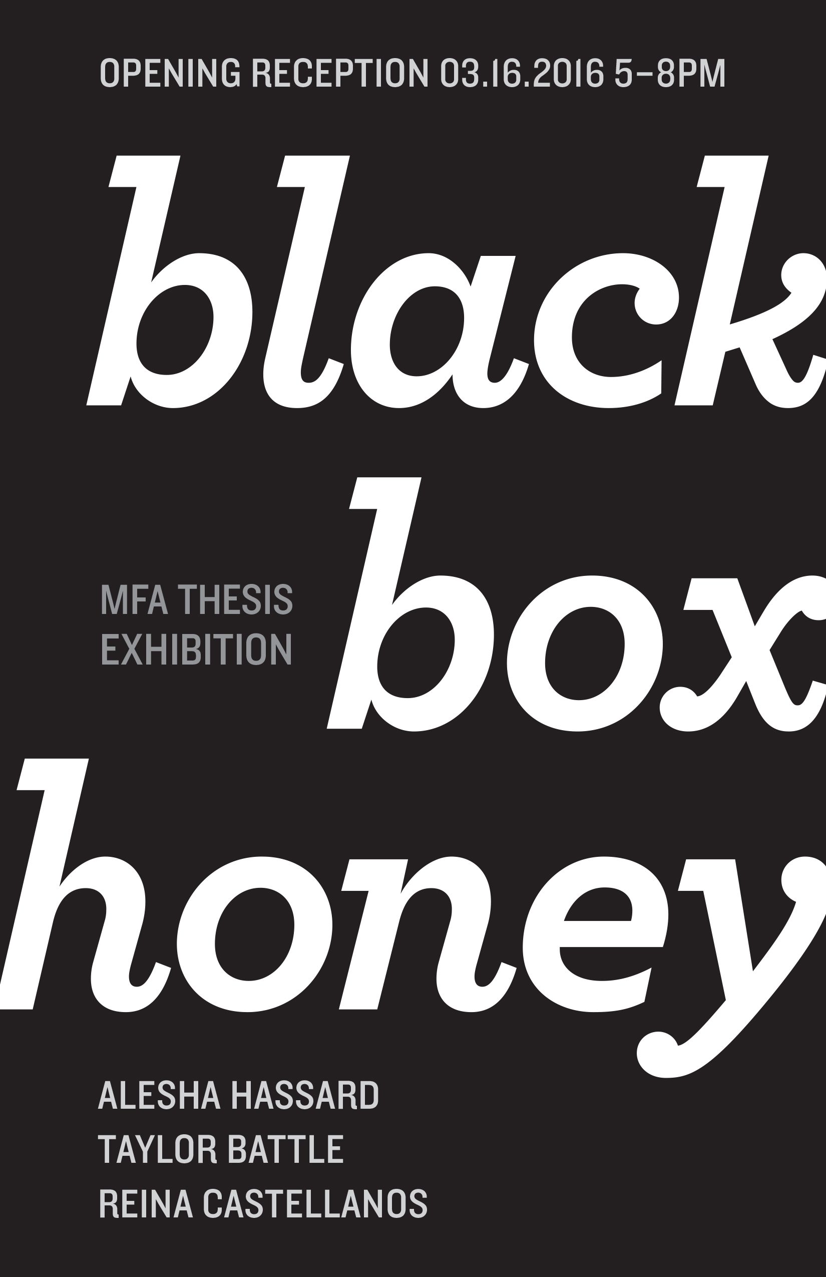 black box honey postcard