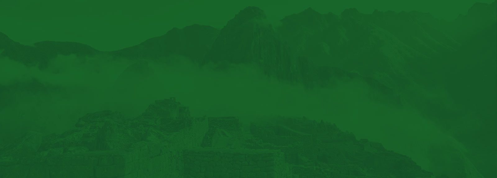 Machu Picchu background image with green overlay