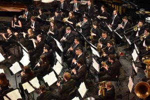 The UCF Wind Ensemble performs at UCF Celebrates the Arts in April 2019