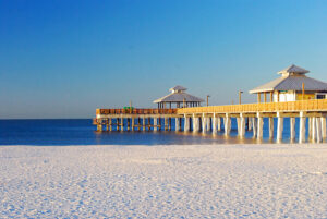 A photo of the Fort Myers Pier during golden hour.