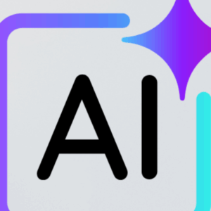 The words AI in a box with a star in the corner.