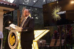 UCF President Alexander N. Cartwright speaking at the 2025 Luminary Awards