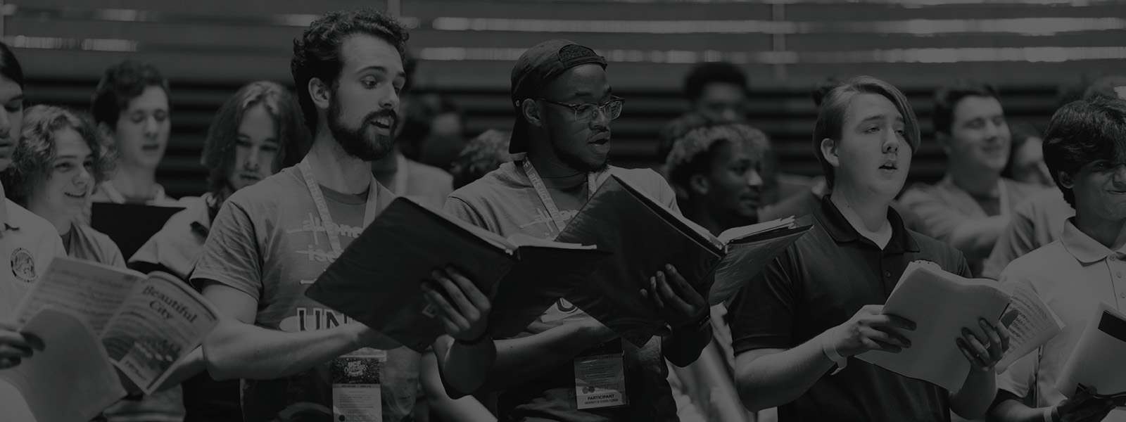 Choir students performing