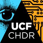 UCF CHDR logo with Eye of Providence and circuit board pattern