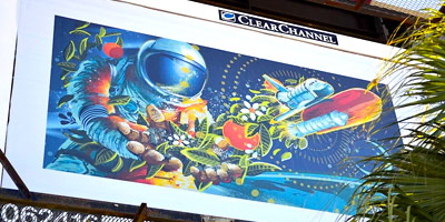 Orlando billboard featuring alum's artwork