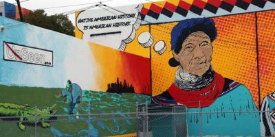 A Native American mural in Miami