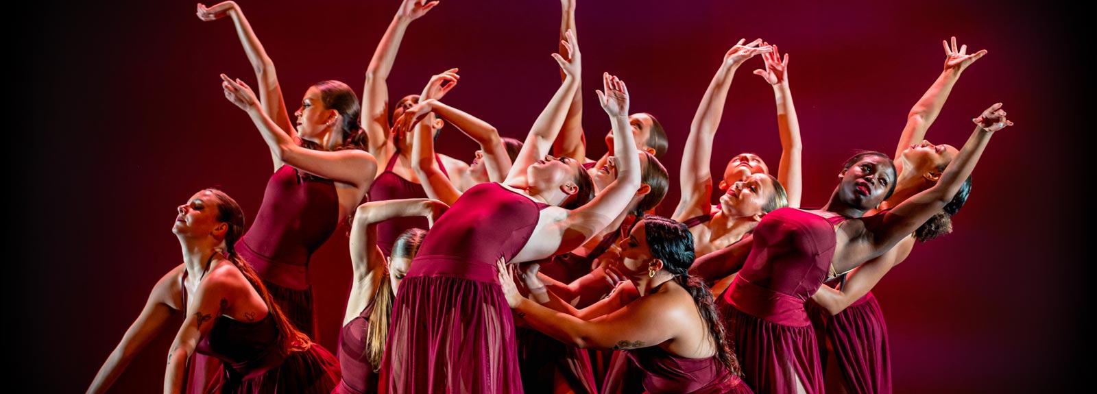 Group of women dancers on stage