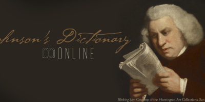 Johnson's Dictionary webpage