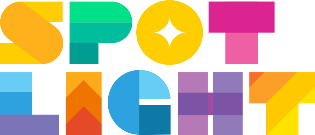 'SPOTLIGHT' displayed in multi-colored block text