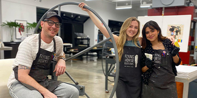 Flying Horse Edition Students in Studio