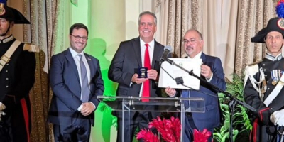 John Euliano receiving award