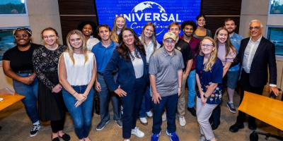 UCF students visit with Universal Creative