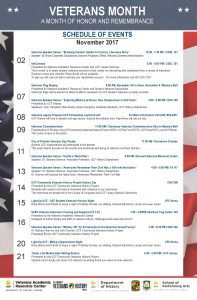Listing of Veterans Month events