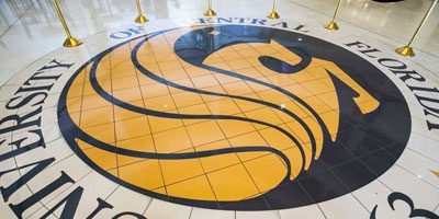UCF seal in student union