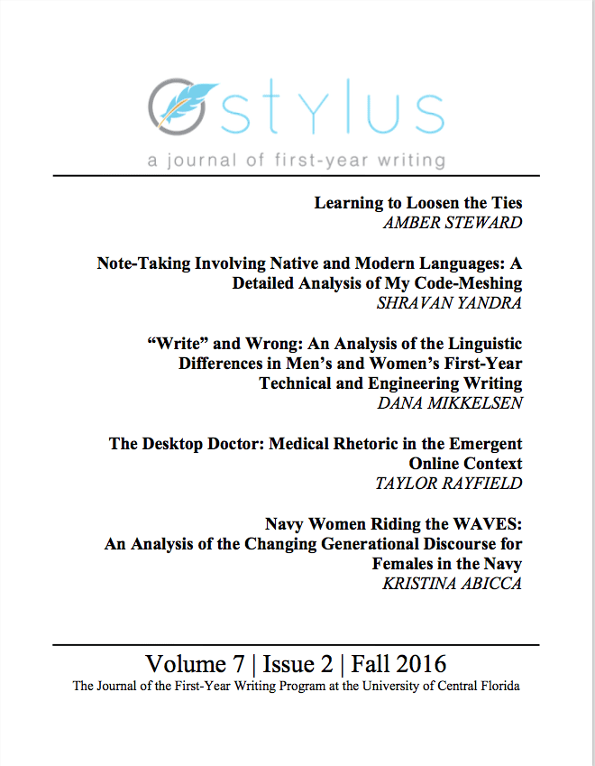 Five UCF First Year Composition Students Writing Featured In New Issue 